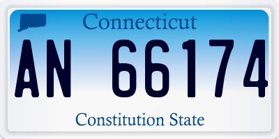 CT license plate AN66174