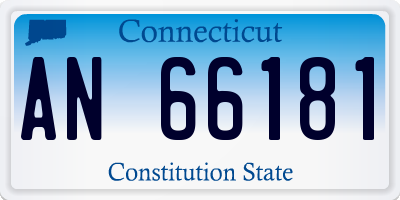 CT license plate AN66181