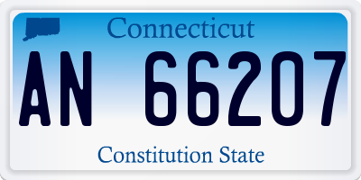 CT license plate AN66207