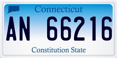CT license plate AN66216