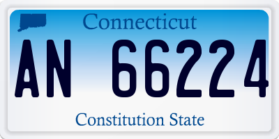 CT license plate AN66224