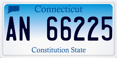 CT license plate AN66225