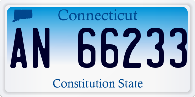 CT license plate AN66233