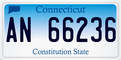 CT license plate AN66236