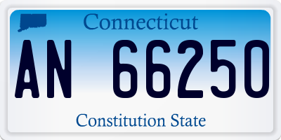 CT license plate AN66250