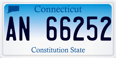 CT license plate AN66252