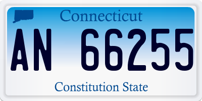 CT license plate AN66255