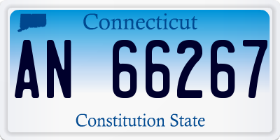 CT license plate AN66267