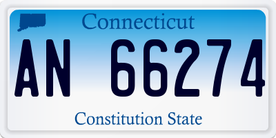 CT license plate AN66274