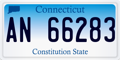 CT license plate AN66283