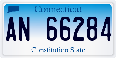 CT license plate AN66284