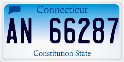 CT license plate AN66287