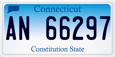 CT license plate AN66297