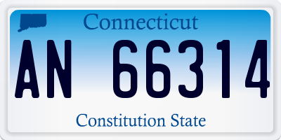 CT license plate AN66314