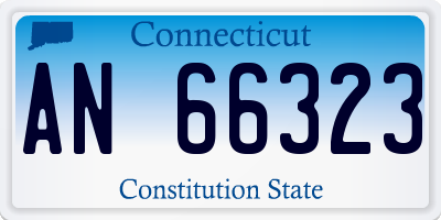 CT license plate AN66323