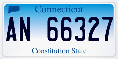CT license plate AN66327
