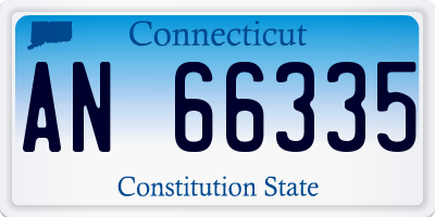 CT license plate AN66335