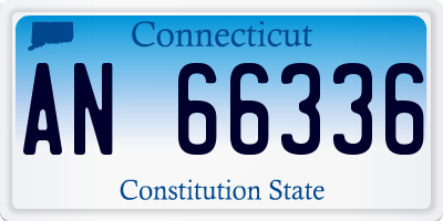CT license plate AN66336