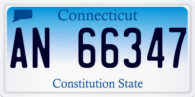 CT license plate AN66347
