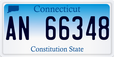 CT license plate AN66348