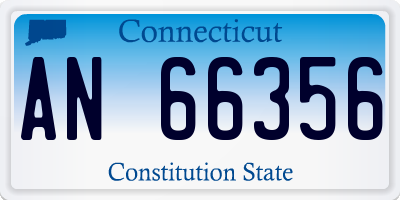 CT license plate AN66356