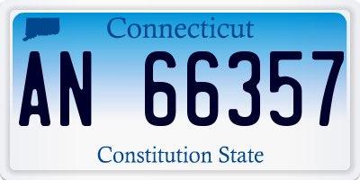 CT license plate AN66357