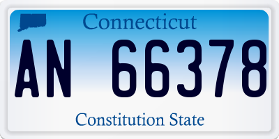 CT license plate AN66378
