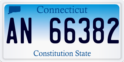 CT license plate AN66382