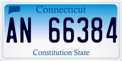 CT license plate AN66384