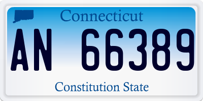CT license plate AN66389