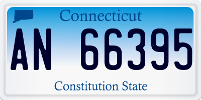 CT license plate AN66395