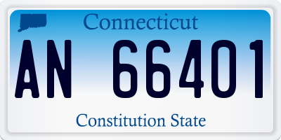 CT license plate AN66401