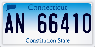 CT license plate AN66410
