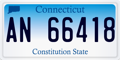 CT license plate AN66418