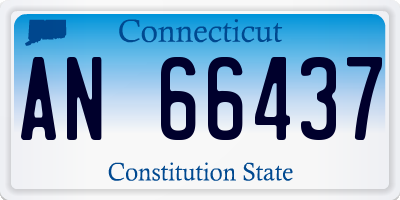 CT license plate AN66437