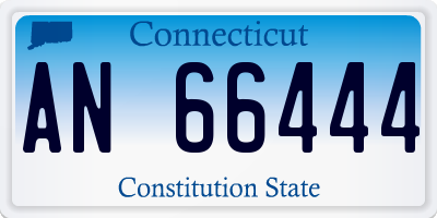 CT license plate AN66444