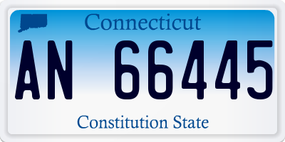 CT license plate AN66445
