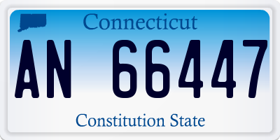 CT license plate AN66447