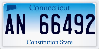 CT license plate AN66492