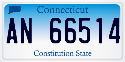 CT license plate AN66514
