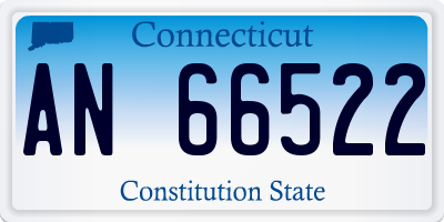 CT license plate AN66522