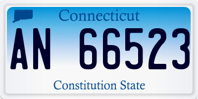 CT license plate AN66523