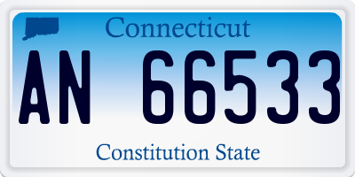 CT license plate AN66533