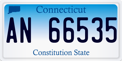 CT license plate AN66535
