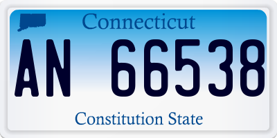 CT license plate AN66538