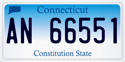 CT license plate AN66551