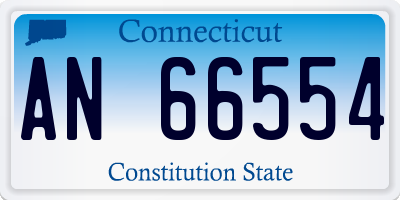 CT license plate AN66554