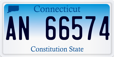 CT license plate AN66574