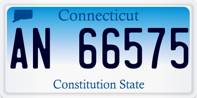 CT license plate AN66575