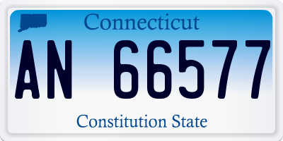 CT license plate AN66577